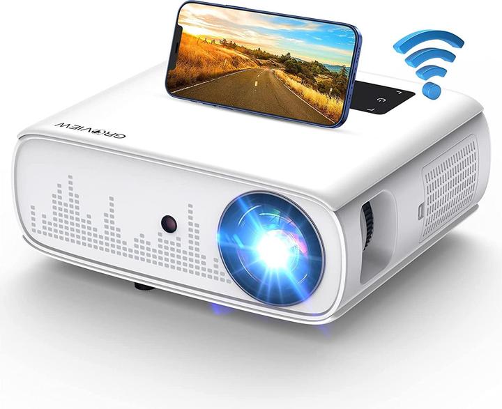 DATASHOW PROJECTEUR GROVIEW JQ818C WIFI BLUETOOTH 15000LUX 490ANSI ADJUSTABLE WHITE FULL HD